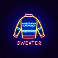 Sweater Neon Label vector