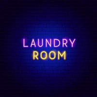 Laundry Room Neon Text vector