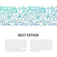 Best Father Line Template vector