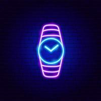 Watch Neon Sign vector