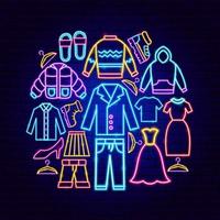 Clothes Neon Concept vector