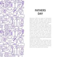 Fathers Day Line Pattern Concept vector