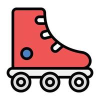 Skate shoe vector, flat design icon vector