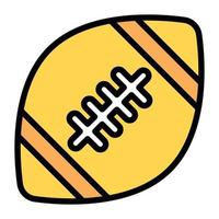 diseño de iconos de fútbol americano, vector de equipo de rugby en estilo editable