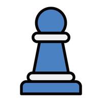 Flat vector design of chess piece, rook pawn