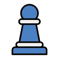 Flat vector design of chess piece, rook pawn