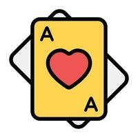 Poker icon, card game vector design