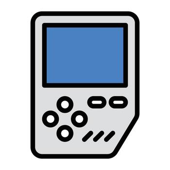 Portable video game icon in flat design vector