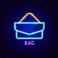 Bag Neon Label vector