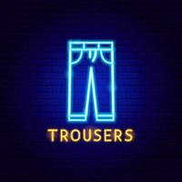 Trousers Neon Label vector