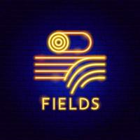 Fields Neon Label vector