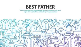 Best Father Outline Concept vector
