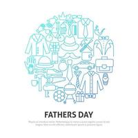 Fathers Day Circle Concept vector