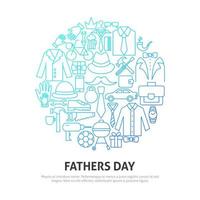 Fathers Day Circle Concept vector