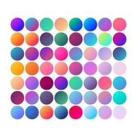 Rounded holographic gradient sphere button vector