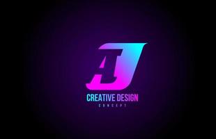 A alphabet letter logo icon in pink colour. Design for business and company vector