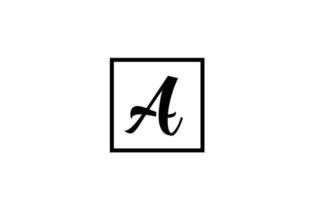 A alphabet letter logo icon. Simple black and white design for business and company vector