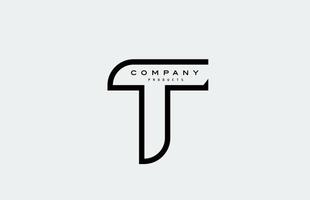 T alphabet letter logo icon with line. Design for business and company vector