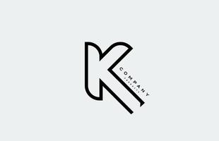 K alphabet letter logo icon with line. Design for business and company vector