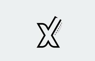 x icono del logotipo de la letra del alfabeto con línea. diseño para negocios y empresa vector