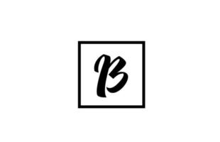 B alphabet letter logo icon. Simple black and white design for business and company vector