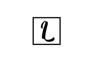 L alphabet letter logo icon. Simple black and white design for business and company vector