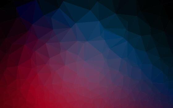 Dark Blue, Red vector shining triangular pattern.