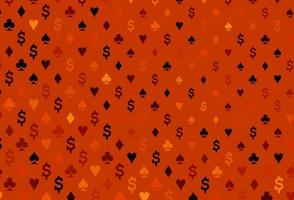 Dark orange vector layout with elements of cards.