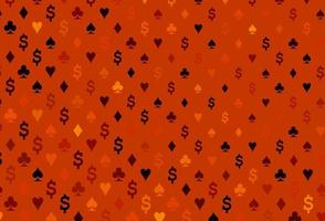 Dark orange vector layout with elements of cards.