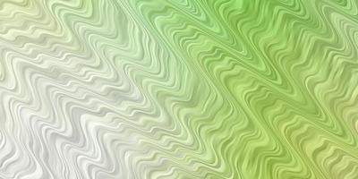 Light Green vector background with bent lines.