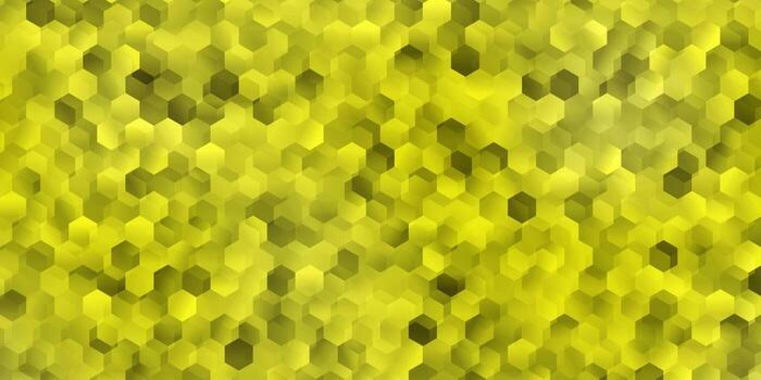Light yellow vector texture with colorful hexagons.