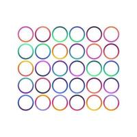 Rounded holographic gradient sphere button. gradient circle vector illustration