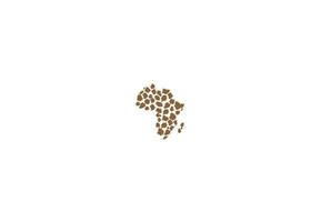 mapa africano con piel de leopardo o guepardo para vector de diseño de logotipo de safari de vida silvestre