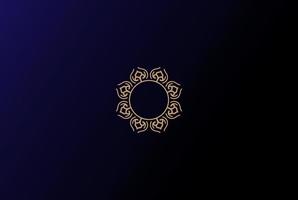 Elegant Luxury Circle Flower Pattern Mandala Logo Design Vector