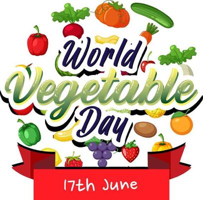 World Vegetable Day banner with vegetables and fruits