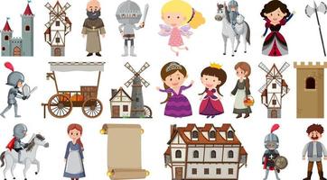 Set of fantasy cartoon characters vector