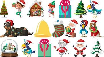 Isolated Christmas Objects And Elements Set vector