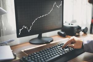 stock chart, trading, investment, computer screen photo