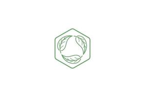 Circle Leaf Leaves Recycle Environment Logo Design Vector