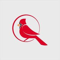 Simple Cardinal Bird Vector