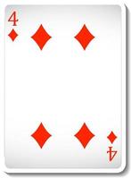 Ace of Diamonds Playing Card Isolated vector