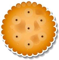 Isolated cracker biscuit in cartoon style vector