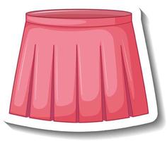 Pink pleated skirt in cartoon style vector