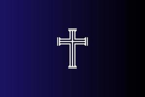 vector de diseño del logotipo de la capilla de la iglesia de la cruz cristiana de jesús vintage