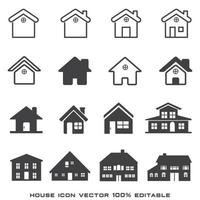house icon vector, house icon collection. vector
