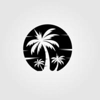 Palm tree modern design logo template vector