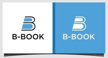 initial B for book logo template vector