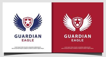 shield patriotic national logo design template vector