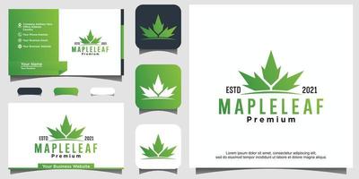 maple leaf canada logo design vector