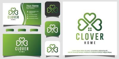 Clover leaf logo template vector